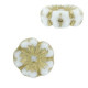 Abalorio flor de cristal checo 9mm - Oro blanco 03000/54202